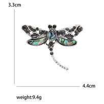 Shell Dragonfly Brooches for Women Unisex Rhinestone Insect Pins Banquet Party Backpack Gifts Jewelry Accessories
