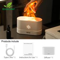 Realistiškas Flame oro drėkintuvas eterinių aliejų kvapų difuzorius aromaterapinis purkštuvas sportiniam jogos SPA 180ml White