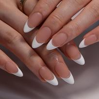 French white matte wearing nail short almond nail art piece hot-selling simple fake nails fake nails