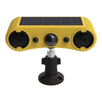 Solar Powered Alarm Strobe Light with Motion Sensor Alarm Human Body Induction Infrared Alarm Light Anti-theft Animal Repellent Device Energy-saving E