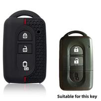 Key Shell For Nissan Micra K12 Silicone Car Key Case Cover Protector Fob For Nissan Badge Juke Duke Xtrail X-Trail T31 Qashqai