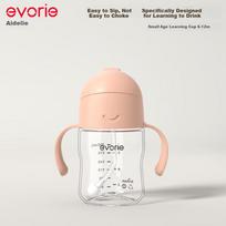 Evorie Kids Straw Water Bottle Toddler Leak-Proof Anti-Drop Straw Cup with Handle 200ml