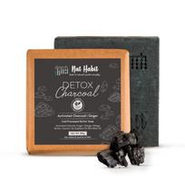 Nat Habit Detox Charcoal Butter Bath Soap Cold Processed Natural Cleansing For Everyday Skincare And Gentle Refreshment 125gm