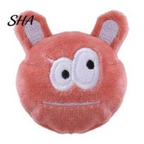 Indoor Cat Entertainment Toy Plush Ball Toy, Catnip Chew Cute Embroidered Face, Non-toxic Plaything Stuffed Kitten Teething for Cats Biting oranžinė