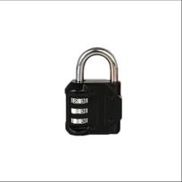 Durable Metal 3-Digit Combination Luggage Padlock juoda spalva