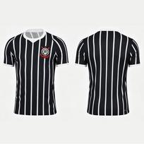 Vasarinis Naujas Corinthians Juodai Baltas Dryžuotas Futbolo Marškinėlis Vyrams Moterims Vaikams Didelio Dydžio Sportinis Marškinėlis Madingas Laisvalaikio Gatvės Drabužis Viršus S balta