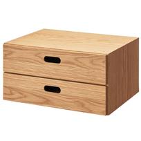 MUJI Stacking 37cm x 28cm x Half 2 Oak 12381204 (Muji Ryohin) Chest, (W) (D) 18.5cm (H), Size, Drawers, Veneer,