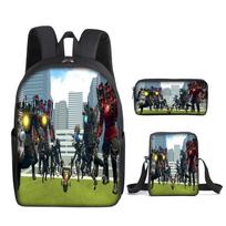 Fashion Novelty skibidi Toilet Man 3D Print 3pcs/Set pupil School Bags Laptop Daypack Backpack Inclined shoulder bag Pencil Case ruda