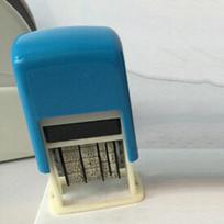 4 Mm datos antspaudas Cilindro datos antspaudas angliškas „pasidaryk pats“ datos antspaudas mėlyna