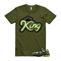 2010 Sea Moss Afterglow Olive Green Black T Shirt Match KING2 4XL