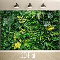 2D banner 1 piece, green theme background, lush leaves, palm plants and bright ferns, natural style, general decoration 47.2x31.5inch/120*80cm