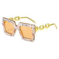 Vintage Oversized Sunglasses Pearls Embellished Frame Polarized Lens Lightweight Design For Birthday Girl