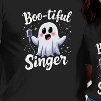 Boo-tiful Singer Ghost Halloween Concert Tee S