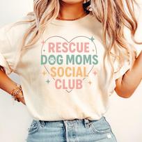 Comfort Colors Adopt Rescue Dog Shirt: Dog Lover Gift S