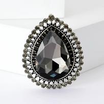 Crystal Water Drops Brooches for Women Unisex Geometric Patterns Pins Banquet Party Backpack Gifts Jewelry Accessories