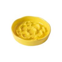 Non-slip Cat Slow Feeder Bowl Anti Tipping Dog Food Water Container  for Kitten/Puppy/Bunny geltona