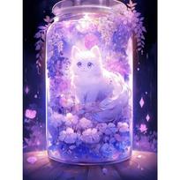 Diamond Painting Full Drill Luminous Butterfly Round Diamond Painting Handmade Fruit Cute Cat Animal Diy Diamond Mosaic Painting Home Decoration Full Square 25X37.5CM green