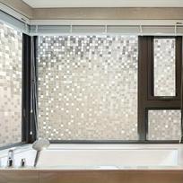 1Roll 17.7×196.9in Mosaic Glass Window Film - Privacy & Decor, Electrostatic Adhesive for Home 45*400cm