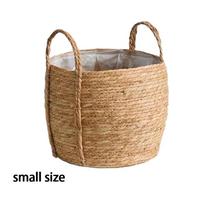 Extra Large Straw Flower Pot Nordic Seaweed Storage Basket Potted Green Plant Flower Basket Hand Woven Floor Indoor Flower Pot beige