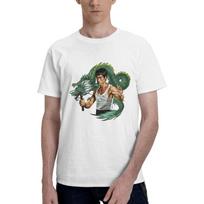Bruce Lee marškinėliai vyrams True Classic Tees Laisvalaikio apvalia kakla medvilniniai vyriški marškinėliai - Balti(1) S balta