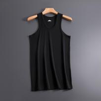 Men's Ribbed Cotton Racerback Tank Top - Sweat-Absorbing, Slim Fit, Solid Color Spaghetti Straps 3XL balta