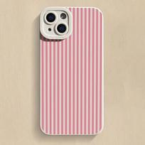Phone Case For Samsung Galaxy S25 Ultra S26 S24 S23 FE S22 Plus S21 S20 A54 A55 A35 A15 Pink Striped Painted Silicone Soft Cover Galaxy S20+