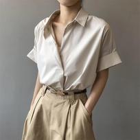 La Chapelle Women's Short-Sleeve Commuter Blouse M abrikosas