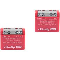 Shelly 1pm mini gen4 2-pack 1-kanałowy mini moduł z pomiarem mocy dwupak
