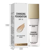 Color Changing Foundation Concealer Long Lasting Fit Skin Fresh Light Non Sticky Create Natural Hydrating Makeup 2 PCS white