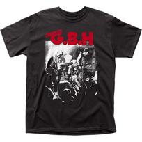 GBH Live Photo Mens T Shirt Music Classic Concert Charged Rock Band Tee Black S