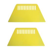 2Pcs High Hardness Plastic Scraper Effortless Scraping Putty Tool  Flattening Wall Cloth geltona