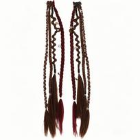 2 vnt. Boho prisegamos plaukų priauginimo priemonės Ombre Rastų priauginimo Kasos plaukų priauginimo priemonės Moterims Style 02