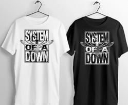 System of a Down  blackwhite TShirt 100 cotton  Heavy metal music festival XL