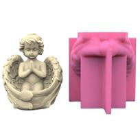 Candle Holder Molds Angel Boy Shape Candle Stand Mould Silicone Material for DIY 1