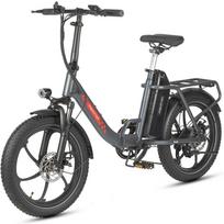 Electric Bicycle Maxtron Mule 20  TIre 250W City Foldable Electric Bike Motor 48V 20AH Dual Disc Brakes 7 Speed LCD Display Max Load 120Kg pilka