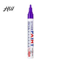 Oil-based Paint Marker Fade-Resistant Pen for Outdoor Touch-Ups Waterproof Quick-Drying Repair Safe Kids UV-Protected Oil-Based Metal Wood Plastic violetinė