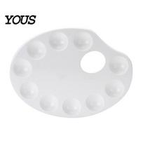 Lightweight Art Supplies Paint Palette, Ten-hole Color Mixing Tray, Durable Thickened Washable Plastic Tray Supplies, for Watercolor Acrylic 1pc