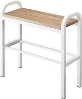 Tower Shoe Rack by Yamazaki Jitsugyo Bench Shoe Rack with Handle Slim and Stylish Entryway Storage Entrance Bench Shoe Rack (White) - Easy-to-Stand - balta