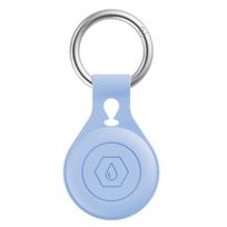 Naujas silikoninis vandeniui atsparus apsauginis dėklas-pakabukas raktams Apple Airtag lokatoriui Big round button šviesiai mėlyna spalva