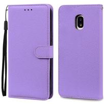 J7 2017 dėklas Samsung Galaxy J7 2017 dėklui Silikoninis dangtelis Odinė atverčiama piniginė Samsung J 7 J7 2017 dėklui SM-J730F J730F dėklas Samsung J7 2017 J730 šviesiai violetinė spalva