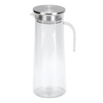 1.2L Acrylic Transparent Juice Bottle Cold Water Pitcher Jug for Bar Home UseStainless Steel Lid