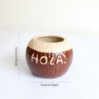 Tiki Cup Coconut Shaped Ceramic Mug for Summer Cocktail Party Beach Bar Tiki Hawaiian Theme Decor kokosas
