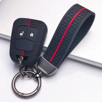 Silikoninis raktų pakabuko dangtelis su raktų žiedu Chevrolet Cruze Spark Captiva Orlando, Opel Astra J Corsa D E, Jūsų raktui, Apsauginis aksesuaras juoda
