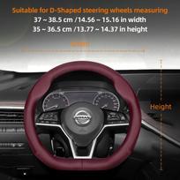BSW5   Suitable for Nissan Ultra-Thin Breathable Leather Steering Wheel Cover Suitable for Qashqai J10 J11 March Terrano2 Pathfinder R51 Note E12 Alme
