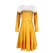 Vyriškas teminis alaus pasirodymo kostiumas suknelė Cosplay kostiumas Helovino dovana Šventė Skirt,S yellow