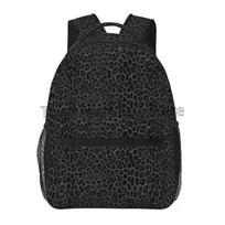 Juodi leopardo rašto kelioniniai kuprinės mokyklinė kuprinė lengvas studentų krepšys nešiotis knygas unisex nešiojamojo kompiuterio dienos kuprinė kelionėms žygiams stovyklavimui