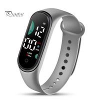 Comfortable And Durable Silicone Strap Watch Kids Electronic Sports Waterproof Large Font Screen LED Stylish Display Luminous Auto Date Full Calendar pilka
