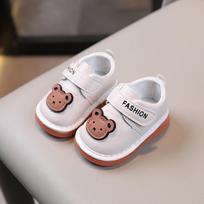 Cartoon Baby Toddler Soft Sole Shoes With Velcro For Newborns 16 balta