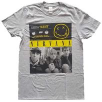 Nirvana T Shirt Bleach Cassettes Band Logo new Official Mens Grey XL