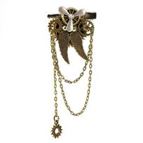 Adjustable Hair Clip Convertible To Brooch Intricate Brass Propeller Gear Embellishments Delicate Design 1